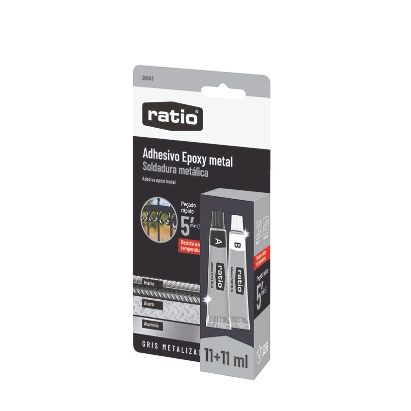 Adhesivo Epoxy Metal Ratio 11+11 Ml.secado 5 Minutos - Imagen 2