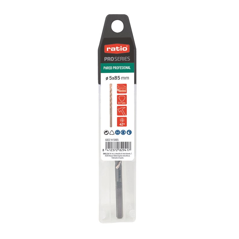 Broca Pared Prof.4z+mgo.3 Planos 5 X 85 Mm Ratioproseries - Imagen 2