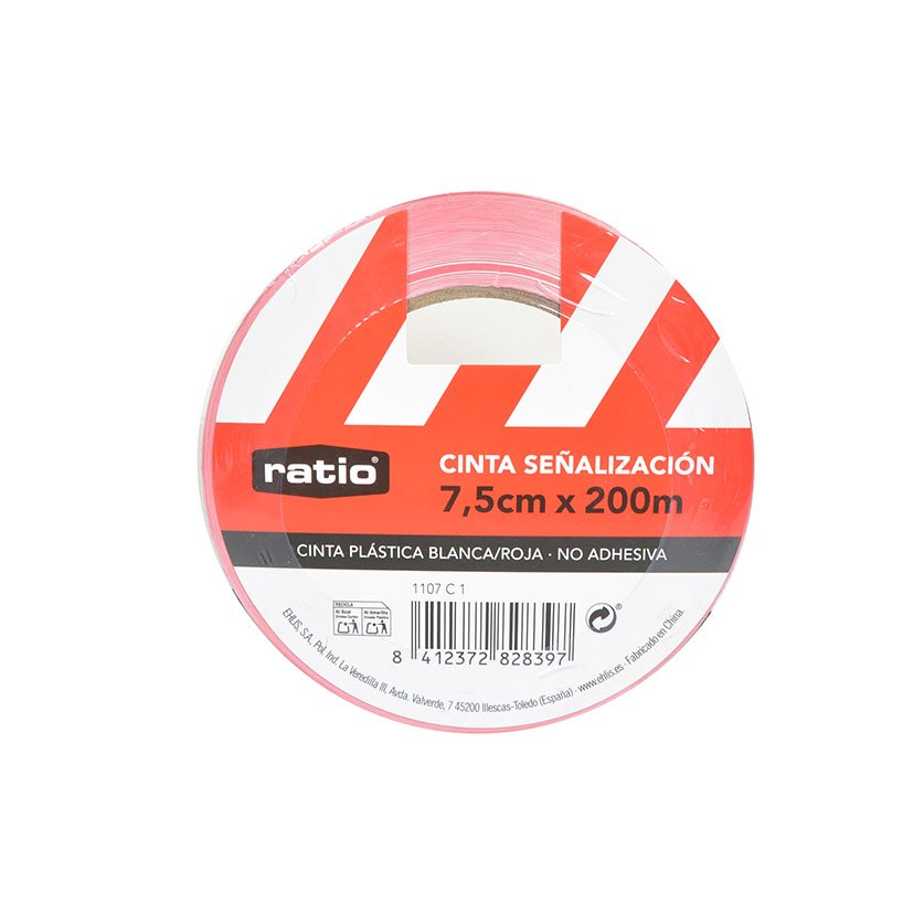 Cinta Señalizacion Bl/rj 7,5cmx200m 7.5 Cm 0.03 Mm Ratio - Imagen 2