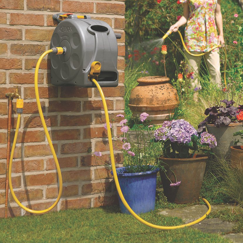 Enrollador MAN Hozelock Compact REEL 23X35X37 Cm 25 M portamanguera - Imagen 2