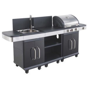 Módulos Conjunto Cook'in Garden Fidgi 1 Barbacoa, 1 Aparador y 1 Fregadero.242 X 57xh.112 Cm.gas Butano O Propano.a