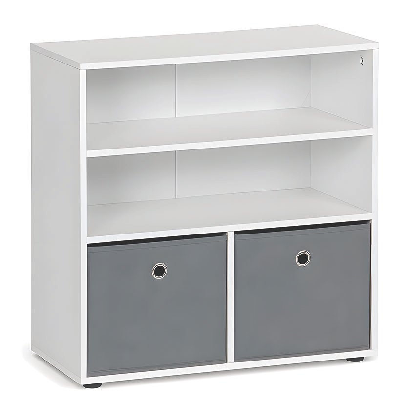 Estanteria 3 NIV.2 Cajones Blanco/gris 30 X 60 Cm 60 Cm