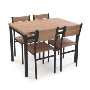 Juego Mesa y Cuatro Sillas 110 X 70XH. 76 Cm