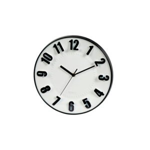 Reloj Pared 28 Cm. Aro Negro