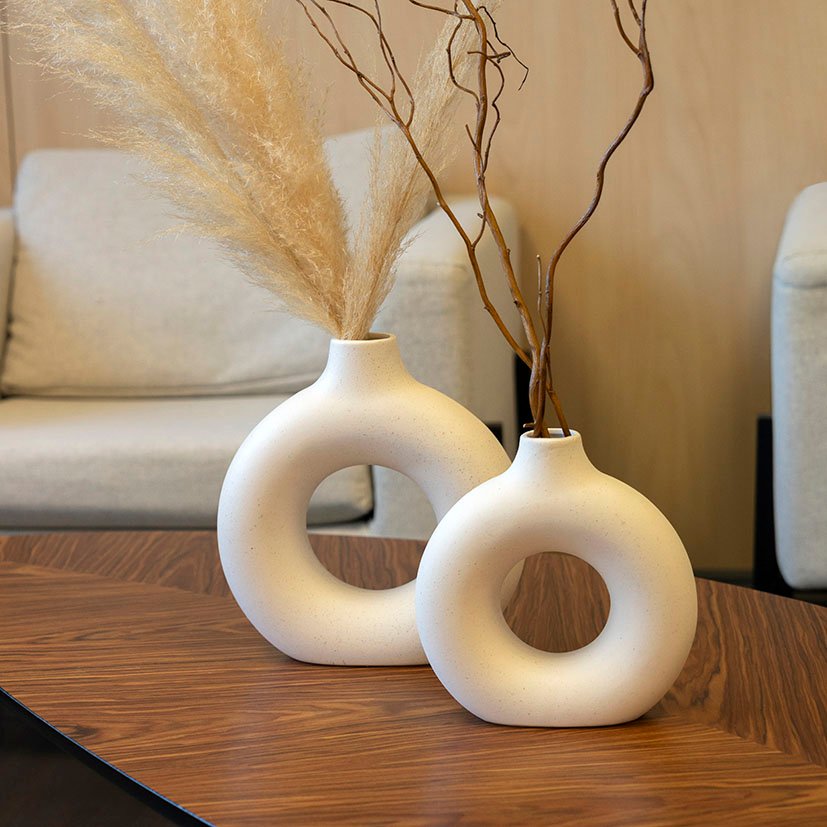 Jarron Ceramico 16X 5X18 CM NORA VINTH 16X5X18 CM - Imagen 2