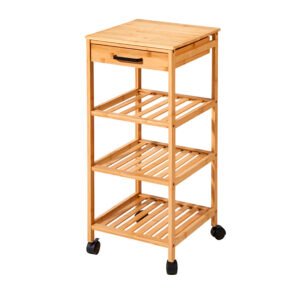 Carro Auxiliar Bambú 30 X 30xh.73 Cm