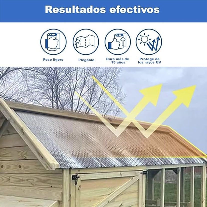 Aislamiento Térmico Reflexivo Multiusos Optimer System 1,20 X 10 M. Cobertura 12 M² - Imagen 5
