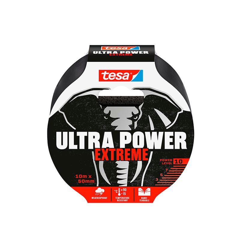 Cinta de Reparación Tesa Ultra Power Extreme Negro. 10M X 50 Mm