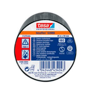 Cinta Aislante Homologada 25 X 50 Mm Ngr 25 M Negro Tesa