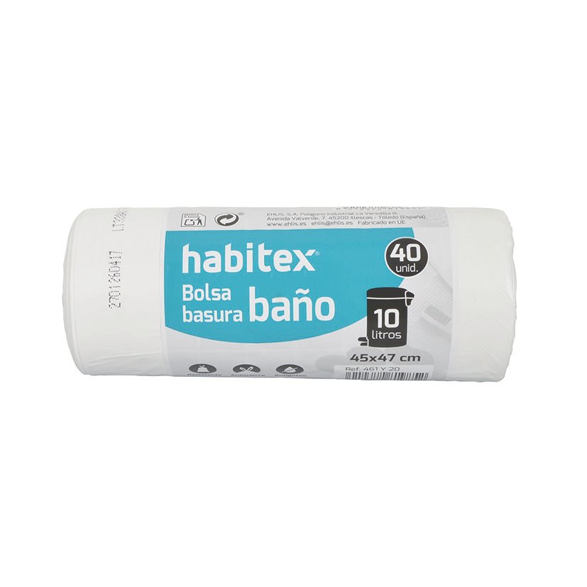 Bolsas Basura Baño 45 X 47 Cm.40uds.10l 40 Unid Habitex 2018