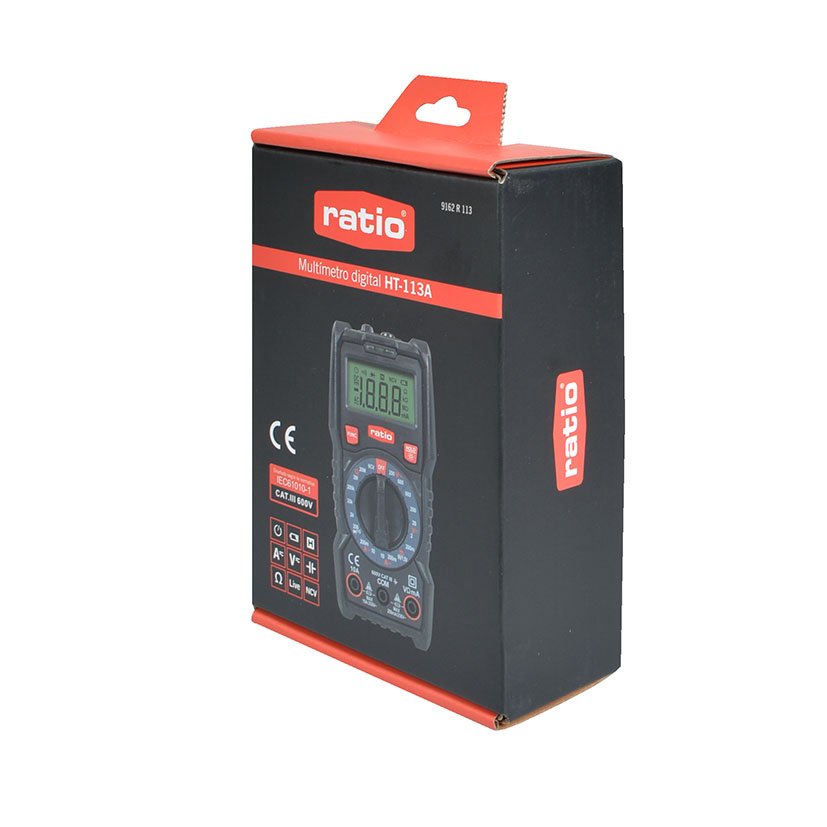 Multímetro Digital Ratio Ht-113a Cc/ca 200-600 V.corriente Ca 10 A.resistencia 200/2 KΩ/20 KΩ/200 KΩ/2 MΩ/20 Mω, 1, - Imagen 2