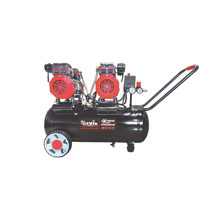 Compresor Silent Cevik Ca-pro53xs Potencia 2.2 Cilindros. Aire Aspirado 420 L/m. Depósito 50 Litros