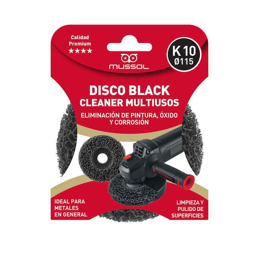 Disco Multiuso Mussol K10 Black Cleaner Ø 115 Mm