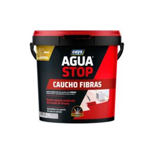 Impermeabilizante Agua Stop Caucho con Fibras 5 Kg Gris