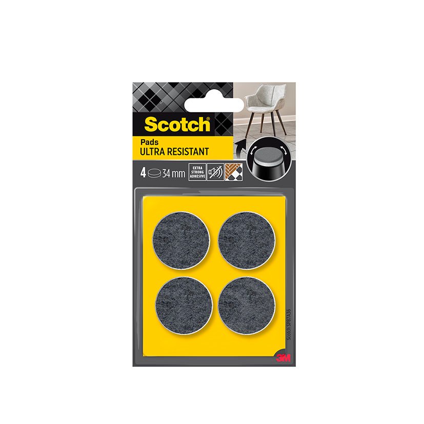 Fieltros Sp87a36 34 Mm. Blanco 4U 3M 4 Uds Gris