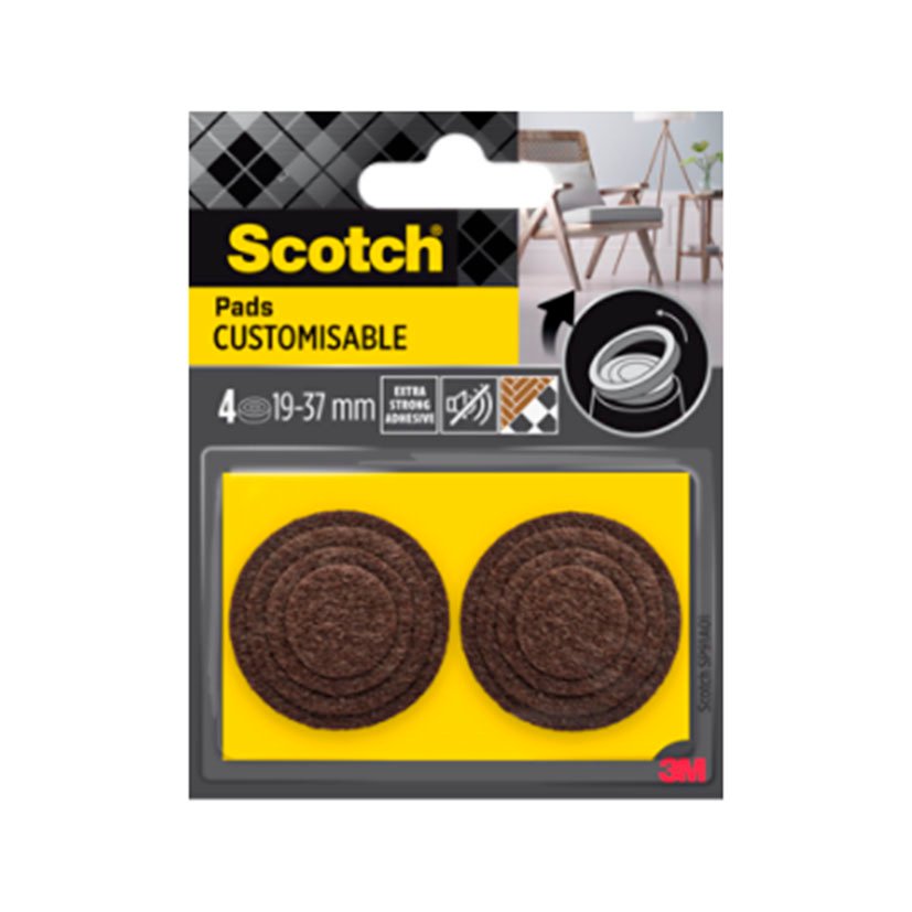 Fieltros Personalizables 3M Scotch Sp91a02 Ø19 Mm a Ø 37 Mm. Marrón. 7100309747