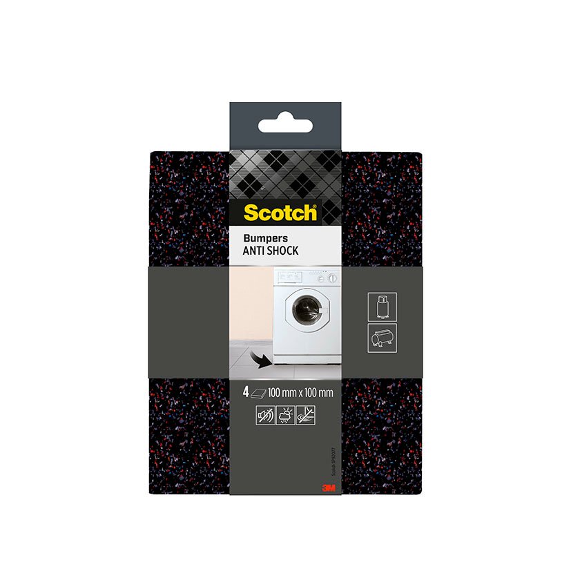 Almohadilla Paragolpes 3M Scotch Sp92o77 100 X 100 Mm. Negro. 4 Uds. 7100309739