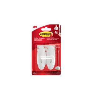 Colgador Adhesivo 3M Serie Command. Tiras Respuesto. 8 Pequeñas (450 G), 4 Medianas (1.3 Kg) y 4 Grandes (2.2 Kg).