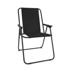 Silla Plegable Negra Camping Y108