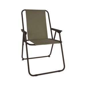 Silla Plegable Verde Oscura Camping Y109 Beige