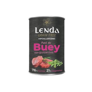 Paté Húmedo para Perros 400 Gr. Hipoalergénico. sin Grano. Buey con Guisantes