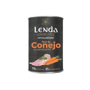 Paté Húmedo para Perros 400 Gr. Hipoalergénico. sin Grano. Conejo con Zanahorias