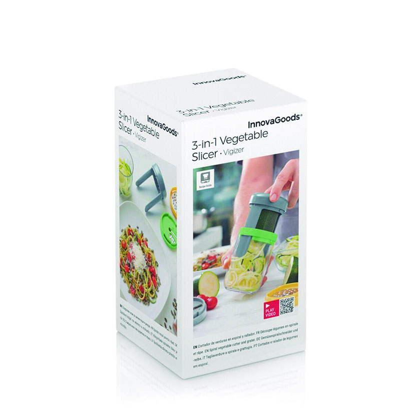 Cortador y Rallador Verduras en Espiral Innovagoods Vigizer Ø 8XH.16 Cm - Imagen 2