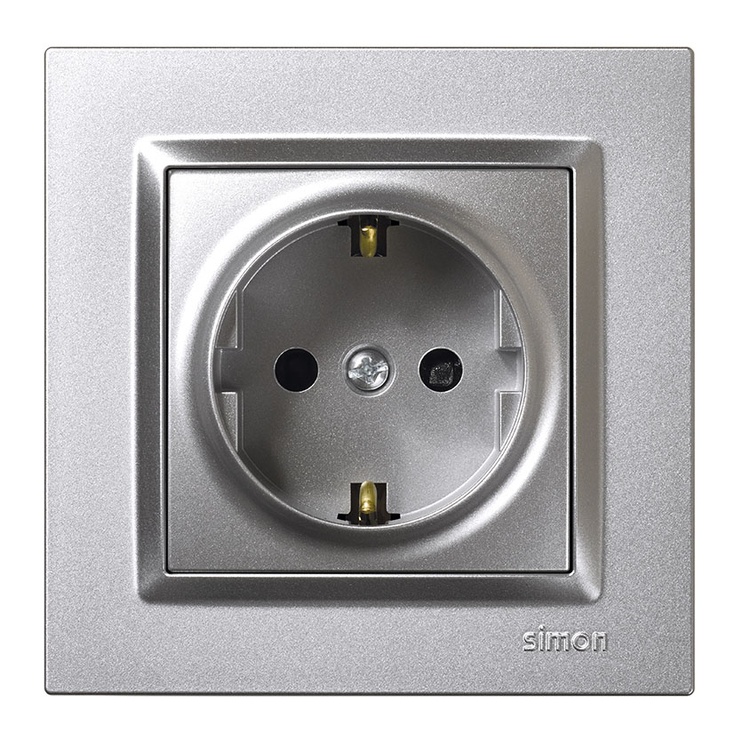 Enchufe Schuko Alum Simon 10