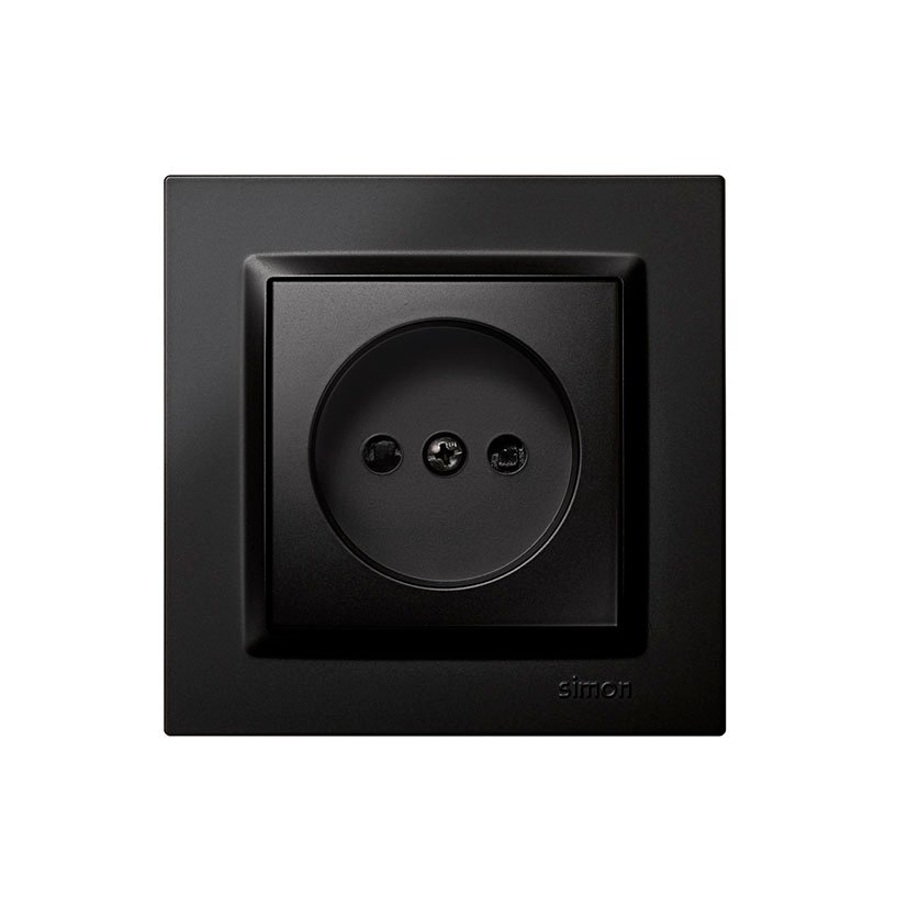 Enchufe Bipolar Negro Simon 10