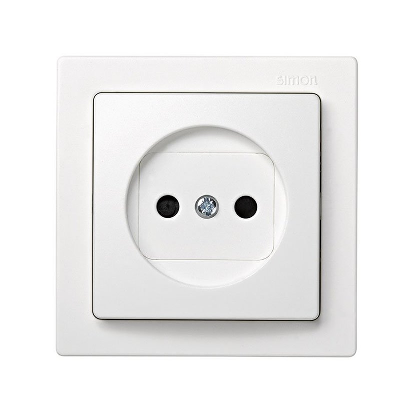 B.enchufe 2P Bl Simon 73 Loft Blanco