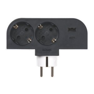 Adaptador Girat. 2T+USB Simon