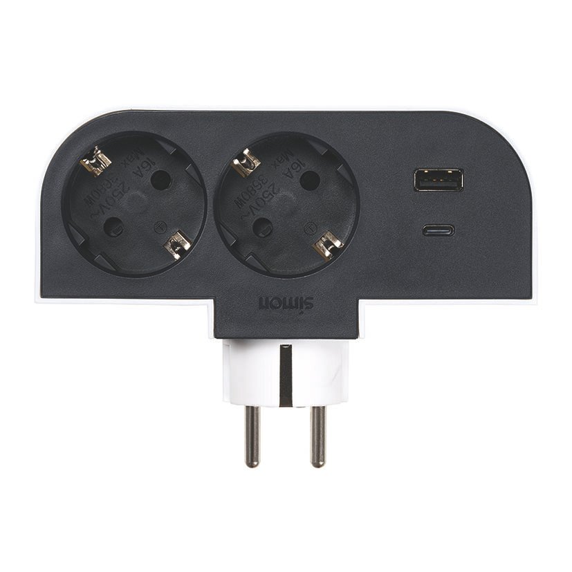 Adaptador Girat. 2T+USB Simon