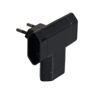 Adaptador 3T 10A Plano N Simon Negro