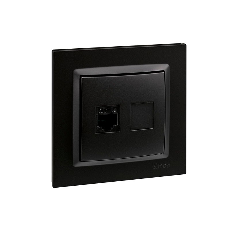 RJ45 CAT.5E Negro Simon 10 - Imagen 2