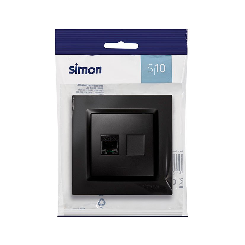 RJ45 CAT.5E Negro Simon 10 - Imagen 3