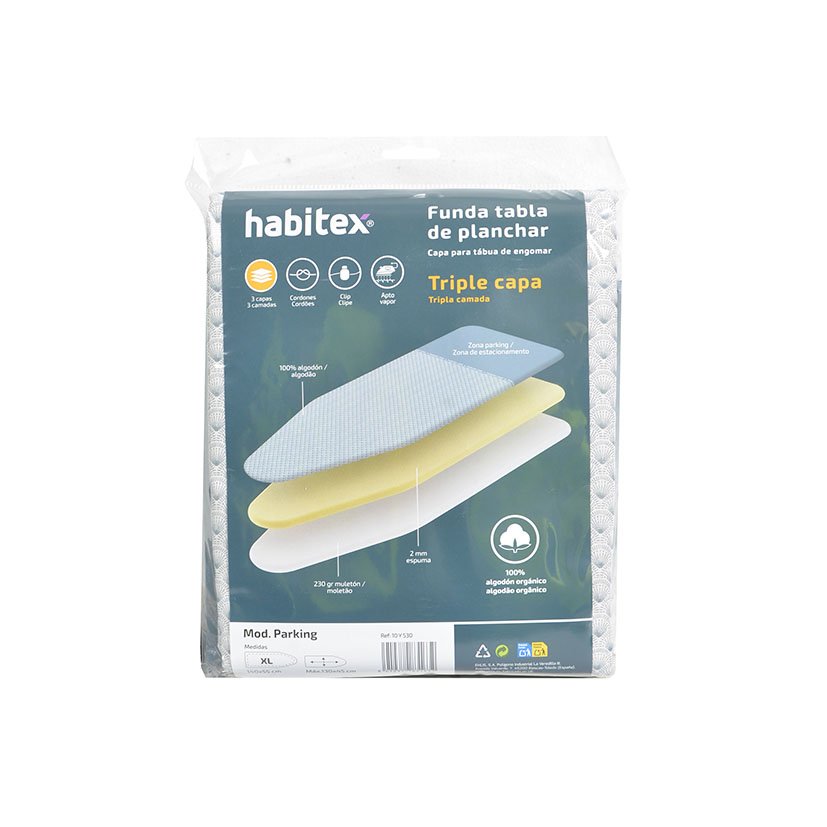 Funda Tabla Planchar Habitex con Zona Parking XL 140 X 55 Cm. Zona Parking Azul Habitex 2018 - Imagen 2