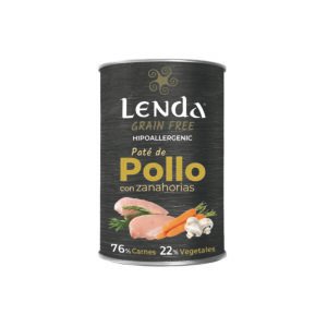 Paté Húmedo para Perros 400 Gr. Hipoalergénico. sin Grano. Pollo con Zanahorias